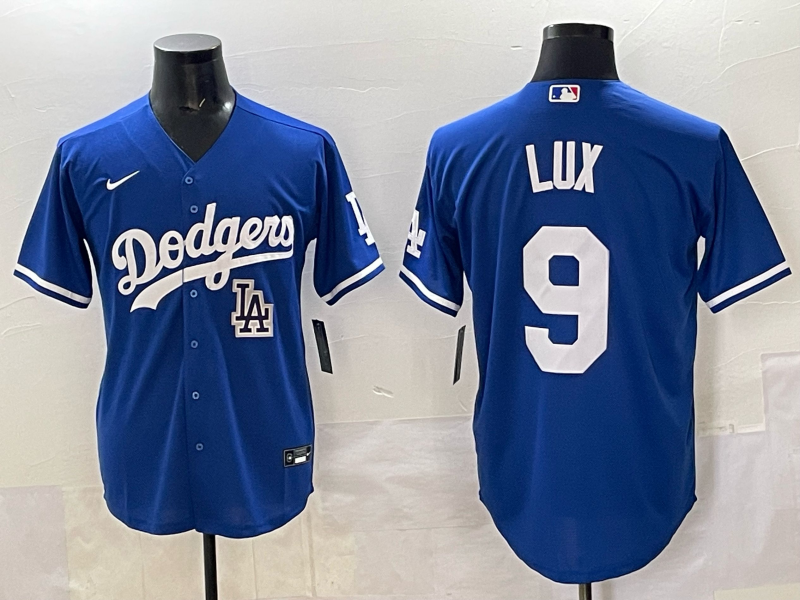 Men Los Angeles Dodgers #9 Lux blue Nike NFL 2025 jersey 002->los angeles dodgers->MLB Jersey